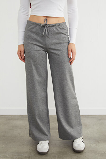 Fulla Moda Wide Leg Modal Pants with Tie Waist