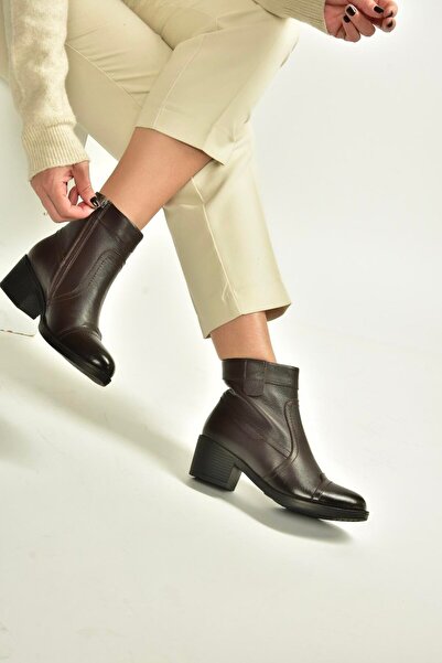 Fox Shoes V555567203 Brown Low Heel Comfort Orthopedic Sole Women's Boots