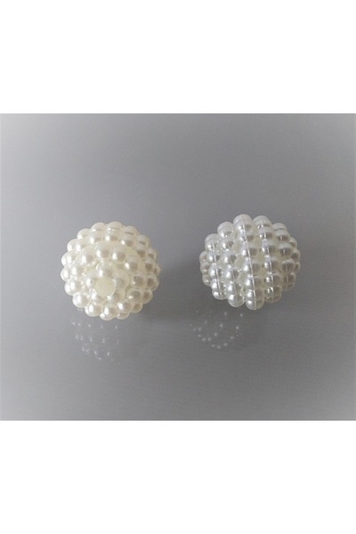 BEİLYS COSMETİCS & ACCESSORY Perla de plastic albă de mure perforată 20 mm (20 bucăți) B:65