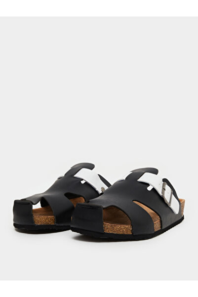 Styli Dual-Tone Buckled Comfort Sandals