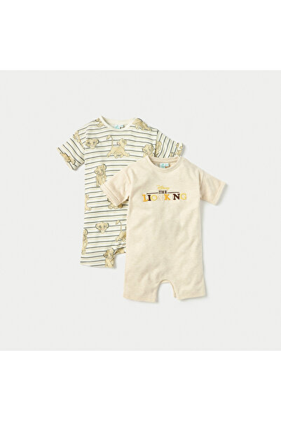 Disney Lion King Print Romper with Short Sleeves - Set of 2