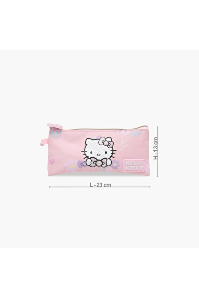 Hello Kitty Printed Pencil Pouch with Zip Closure