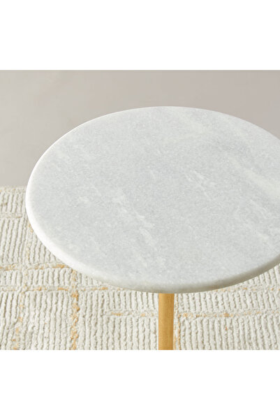 Lifestyle Hammered Marble Top Side Table
