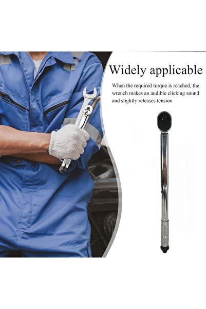 DEFAONS 1/4" Drive Torsion Click-Type Torque Wrench (33543) – Precise, Anti-Slip Handle, 47CM