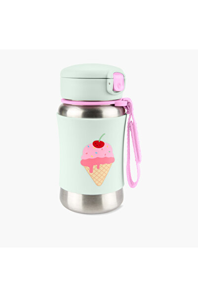 Skip Hop زجاجة مياه بطبعة آيس كريم سبارك مع شفاطة - 350 مل