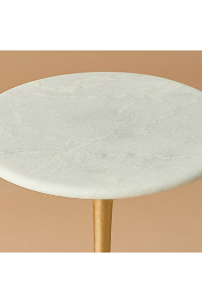 Lifestyle طاولة قاعدة بسطح رخامي - 30×57 سم