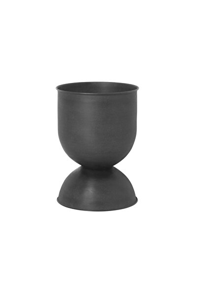 BitkiKapında Açelya Siyah Metal Saksı 25cm x40 cm