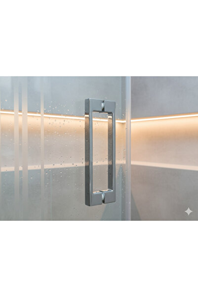 Caspian Plus Duşakabin Metal Kapı Kulp İç Ve Dış Mesafesi 16 cm Tek Kalpılık ...