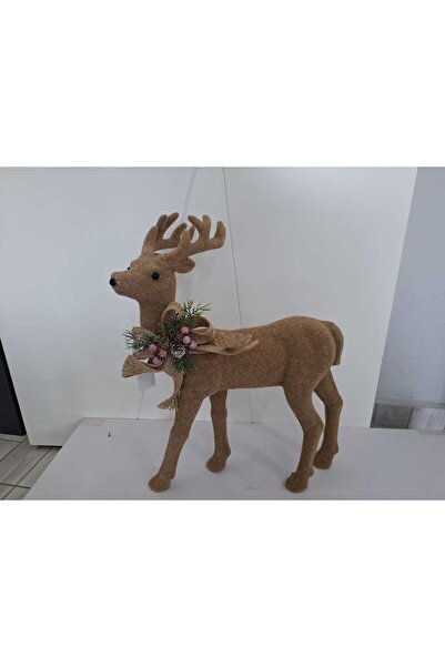 Astaş Decorative Brown Flocking Deer 32*46