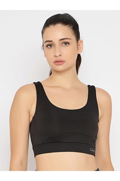 Clovia By Styli Black Medium Impact Sports Bra with Removable Cups