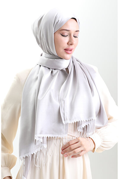 sefamerve Uzun Saçaklı Viskon Şal 70331-04 Bej