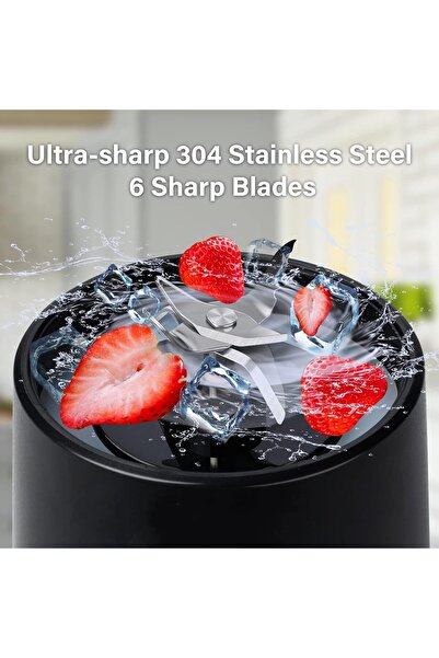 Al Rayyan Sports XVersion Portable Mini Blender 500ml USB Rechargeable - Black