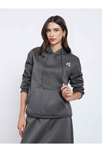 Styli Grey Regular Fit Hoodie and Skirt Co-ords