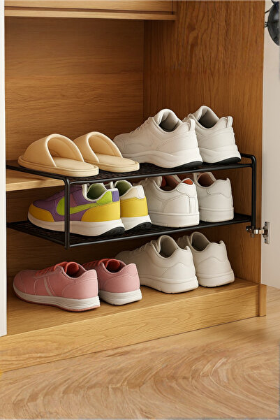 Orvila Метална рафт за съхранение - Органайзер за обувки - Органайзер за килера