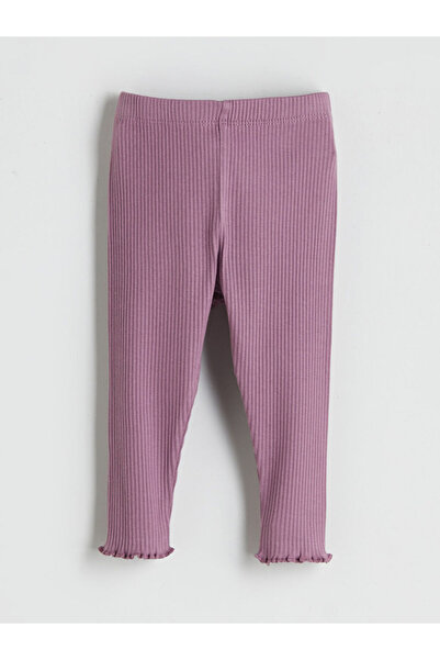 LC Waikiki Ecru Crew Neck Baby Girl Sweatshirt and Leggings