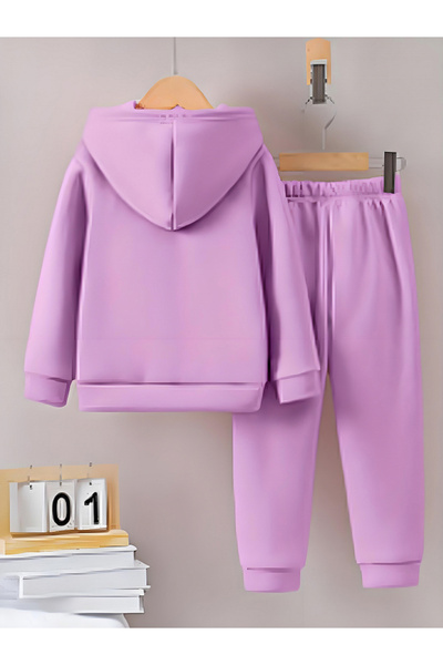 Take Two By Styli Girl Graphic Print Hoodie with Pants Set