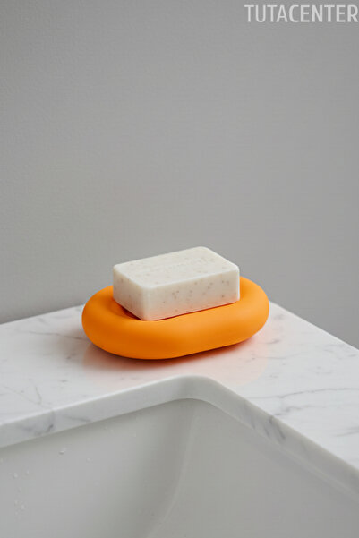 TUTACENTER حامل صابون بلاستيكي أنيق وعملي للحمام - حامل صابون صلب مع تصريف المياه