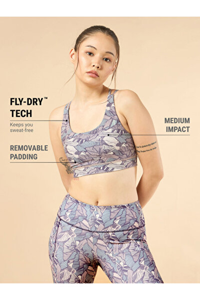 Cult By Styli Zen Garden All Over Print Medium Support Sports Bra