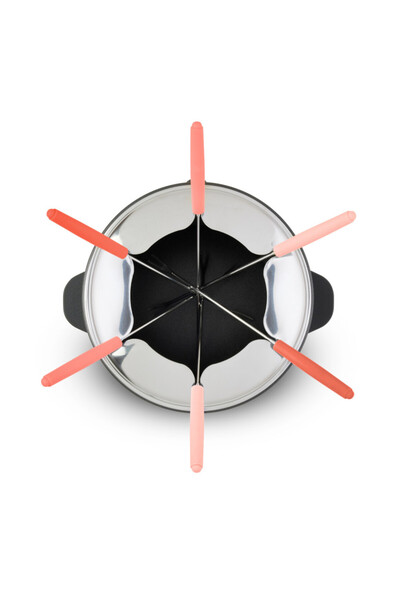 LİVOO Fondue set DOC308, stainless steel pot 1.6l, 650W, adjustable temperature, 6 forks,