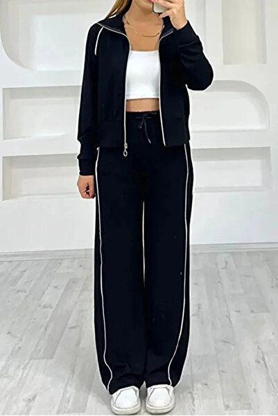 LİFERA Modal Fabric Double Stripe Tracksuit Set