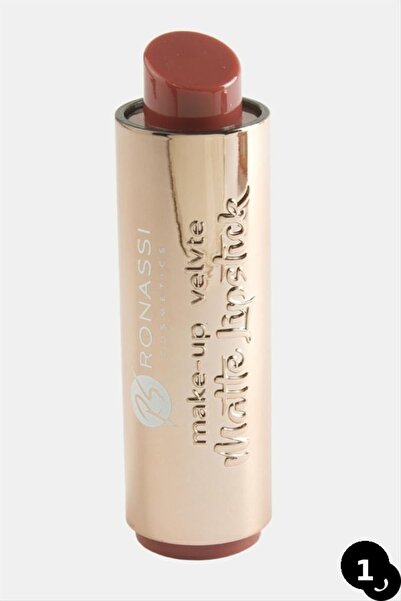 elyyshop Ronassi Make-Up Velvet Matte Ruj – Ton 1 | Uzun Süre Kalıcı, Kadifemsi Mat Bitiş, Yoğun Renk Etkisi