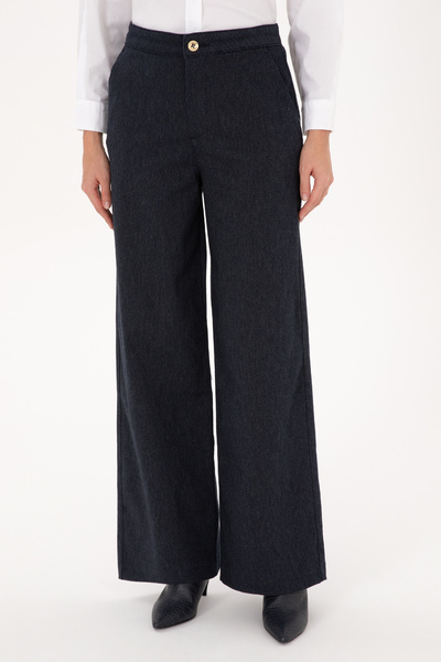 U.S. Polo Assn. Women's Navy Blue Canvas Trousers 50309263-Vr033