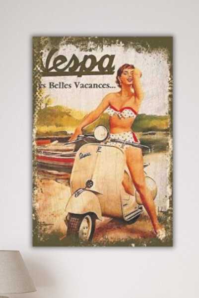 DURUSA Tablou MDF tematic Vespa 30x20 cm 3mm MDF Decor de perete cu imprimare UV