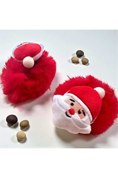 ALS Tasarım Dünyası مشبك سيميت مزدوج من القطيفة الحمراء بتصميم سانتا كلوز