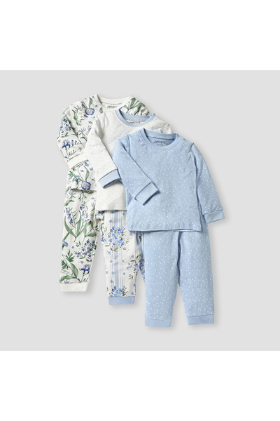 Juniors تي شيرت مطبوع وبيجامة - مجموعة من 3 قطع