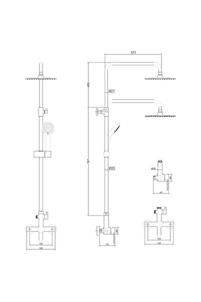 CASABLANCA Shower column with mixer and handheld shower included STELL BLR713