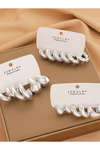 Take Two By Styli Set of 3 - Assorted Hoop Earrings