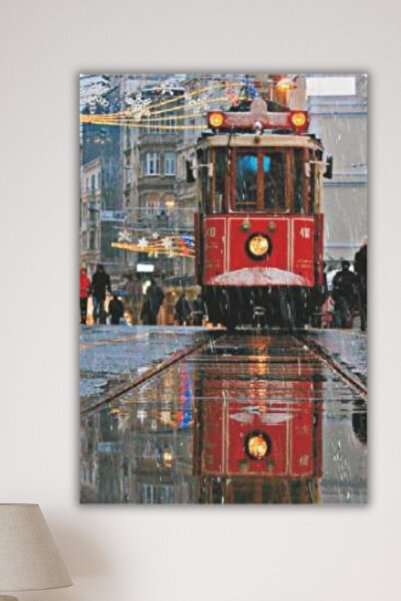 DURUSA Tablou MDF Istanbul Istiklal Caddesi, 30x20 cm, decor de perete cu imp...