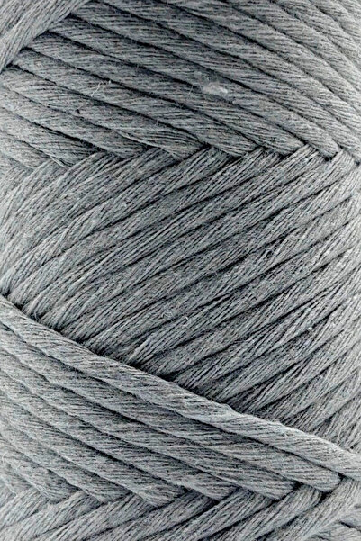 SENSY Snur de macrame Taranan 3mm Snur de macrame din bumbac care poate fi tăiat Snur de macrame Gri deschis