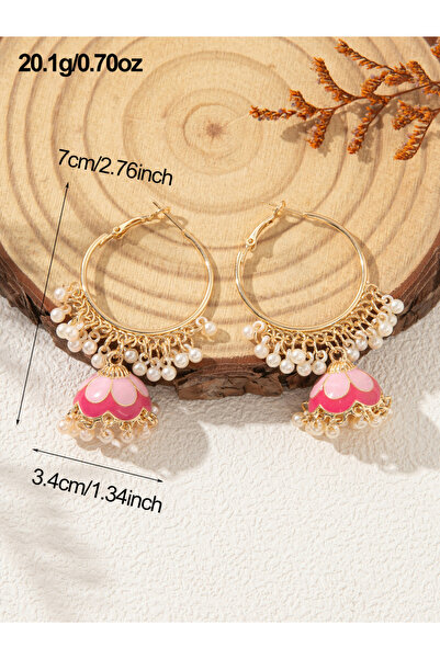Take Two By Styli Gold Tone Jhumka Dangler Earrings