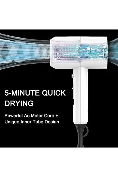 Mevis Line Hair Dryer, 1200W, LED, 3 Speed and Temperature Settings, Concentrator Included