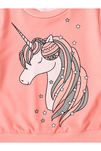 Take Two By Styli Girl's Graphic Print Long Sleeve T-shirt With Pants Set