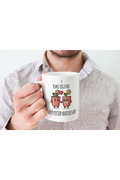 NASAQ Stuff4 9th Anniversary Gift Mug for Men & Women - '9 Years Together' - 11oz Ceramic