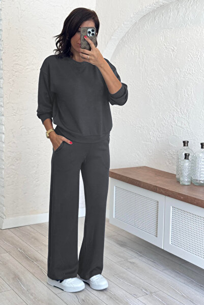 BayBayan Women's Modal Soft Long Sleeve High Waist Loose Leg Tracksuit Set