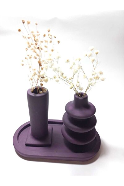 emilysamy Decorative 3 Piece Vase Set with Plates Random