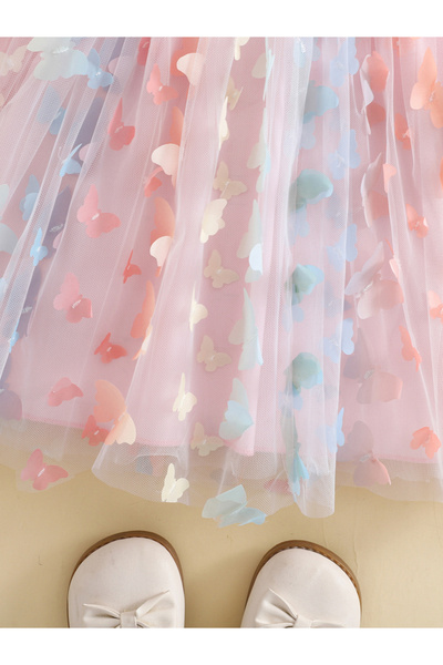 Take Two By Styli Ruffled Detail Mesh Hem Dress