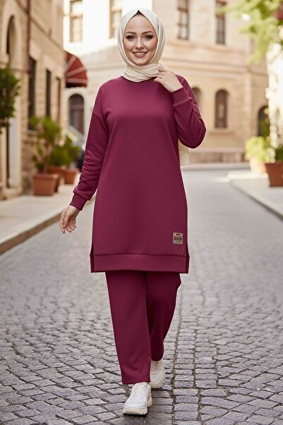 TOFİSA Armalı Vortex Double Suit Claret Red - 28000-Bordo