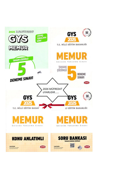 Data Yayınları 2026 GYS MEB MEMUR Görevde Yükselme Sınavı Konu Anlatımlı Soru...