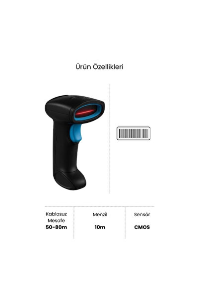 TTT 1D/2D Barcode with Wireless Stand &amp;   Qr Code Reader