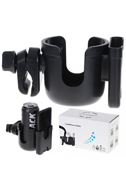 Ikonka Bottle holder and Ikonka, with attachment to stroller and tricycle, black