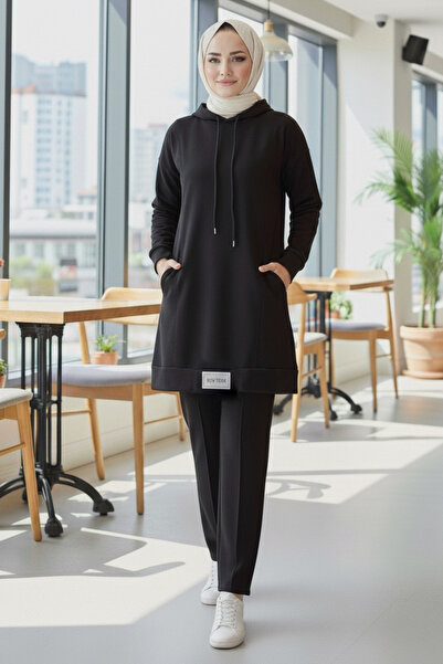 TOFİSA طقم مزدوج الجيوب من نوع Vortex باللون الأسود - 27982-SIYAH