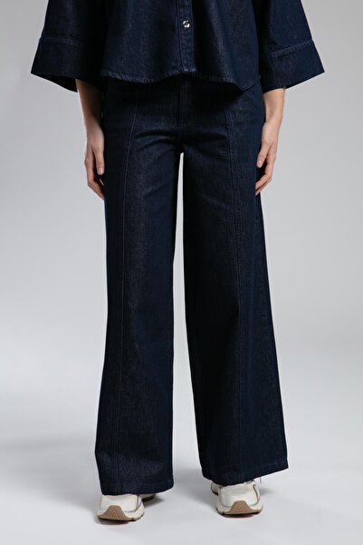 Lee Cooper Krissy High Waist Wide Leg Cut Wide Leg Blue Women's Jeans