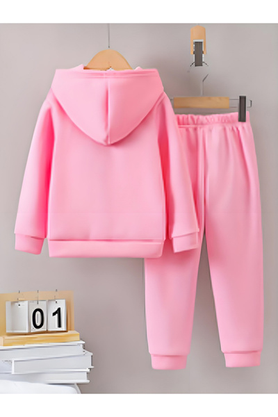 Take Two By Styli Girl Graphic Print Hoodie with Pants Set