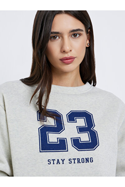 Styli Grey Crew Neck Oversized Sweatshirt and Joggers Co-Ords