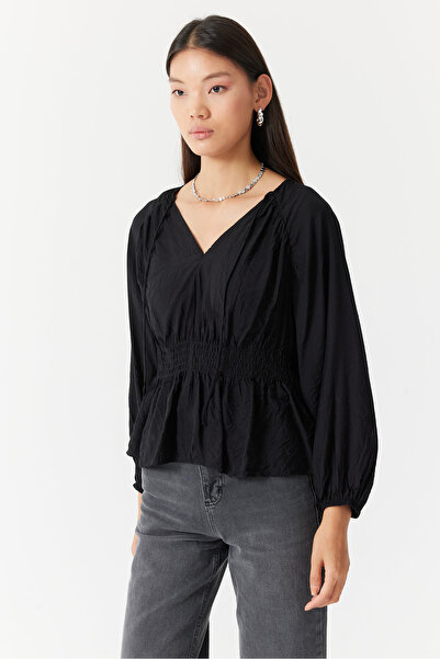 PAULMARK Women's Gather Detailed Blouse