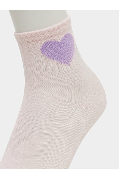 Styli Pack of 5 - Girls Heart Pattern Socks